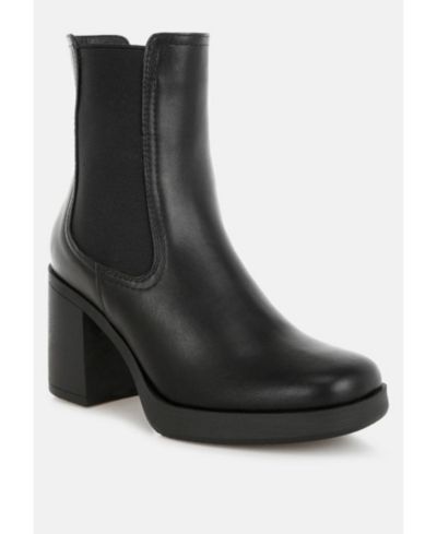 London Rag Women's Chelsea Boots Round Toe Platform Block Heel Ankle Boots