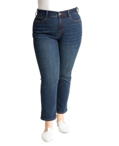 Джинсы SLINK Jeans Women's Denim High Rise Straight с 28" Inseam