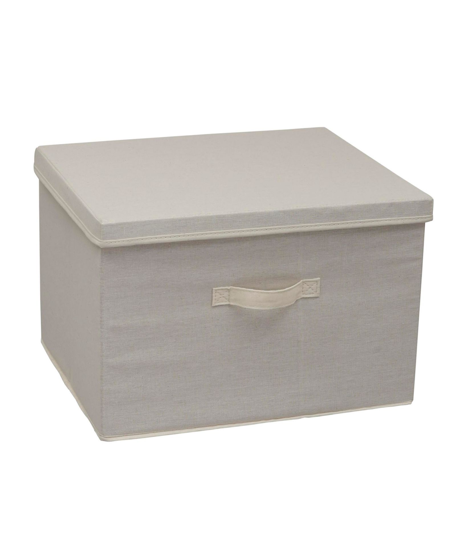 Household Essentials широкий короб для хранения с крышкой, 15"x18.5"x12", натуральный цвет