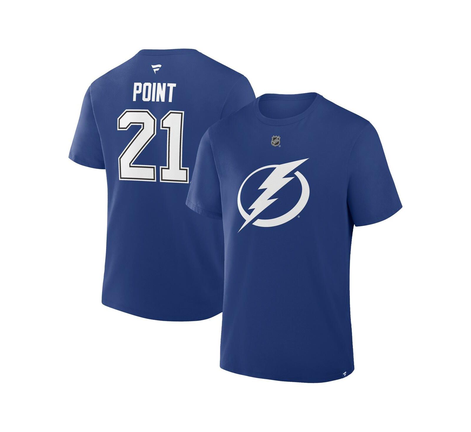Fanatics Мужская футболка Tampa Bay Lightning Authentic Stack Name & Number, синяя