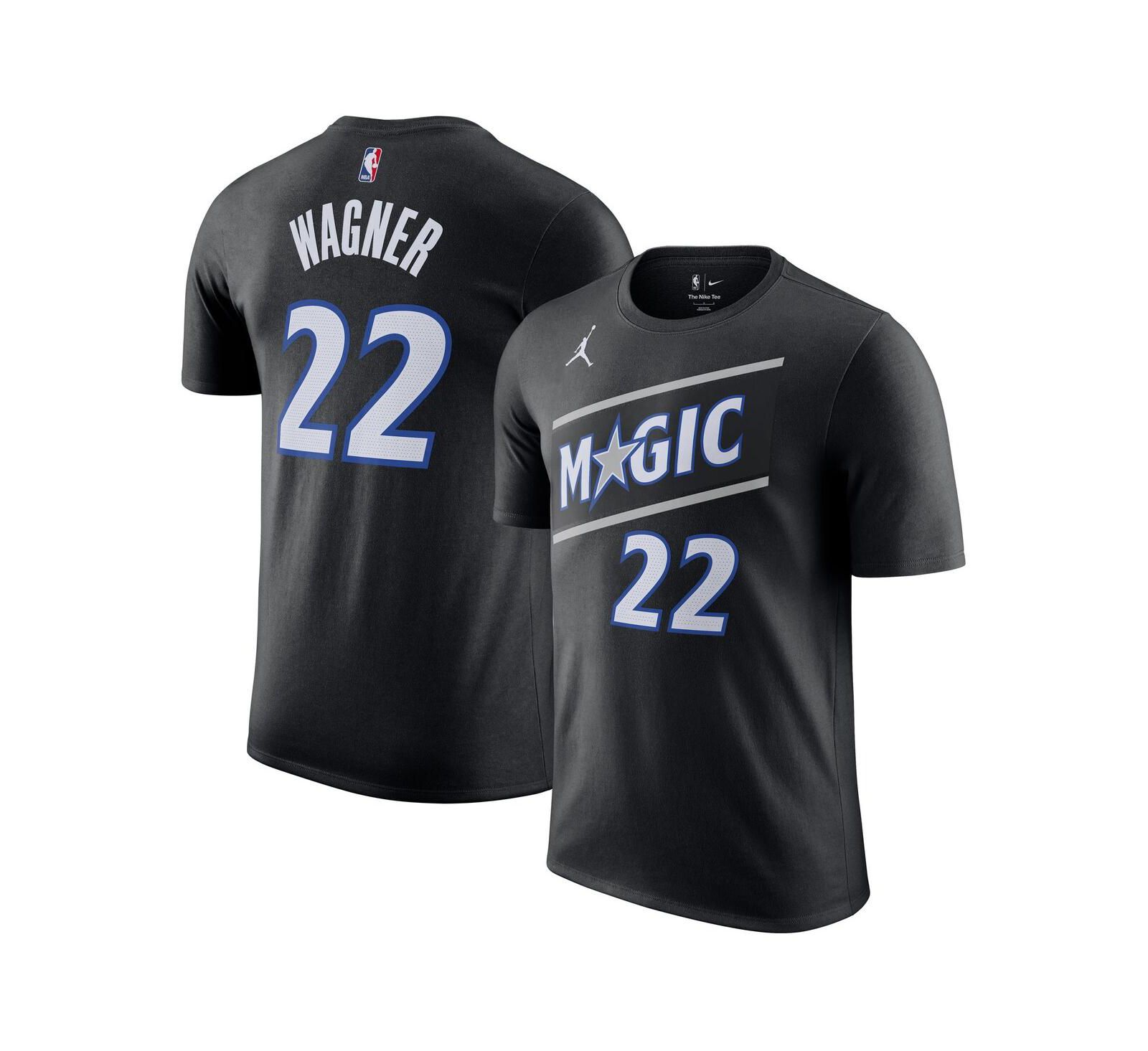 Jordan футболка Franz Wagner Black Orlando Magic для мужчин и женщин