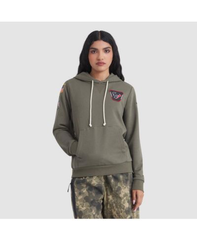 Nike Women's Olive Houston Texans 2025 Salute to Service Sideline Standard Issue Dri-FIT Hoodie