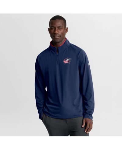 Мужская толстовка Fanatics Navy Columbus Blue Jackets Authentic Pro Rink Training Quarter-Zip Pullover Sweatshirt