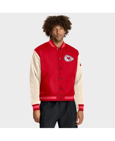 Бомбер Nike Men's Red/Cream Kansas City Chiefs Rewind Legacy Full-Snap