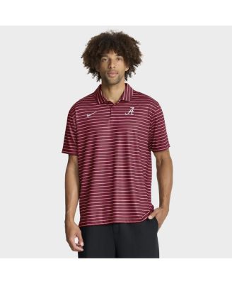 Мужская рубашка-поло Nike Crimson Alabama Crimson Tide 2025 Coaches Premium Tour Stripe Dri-FIT