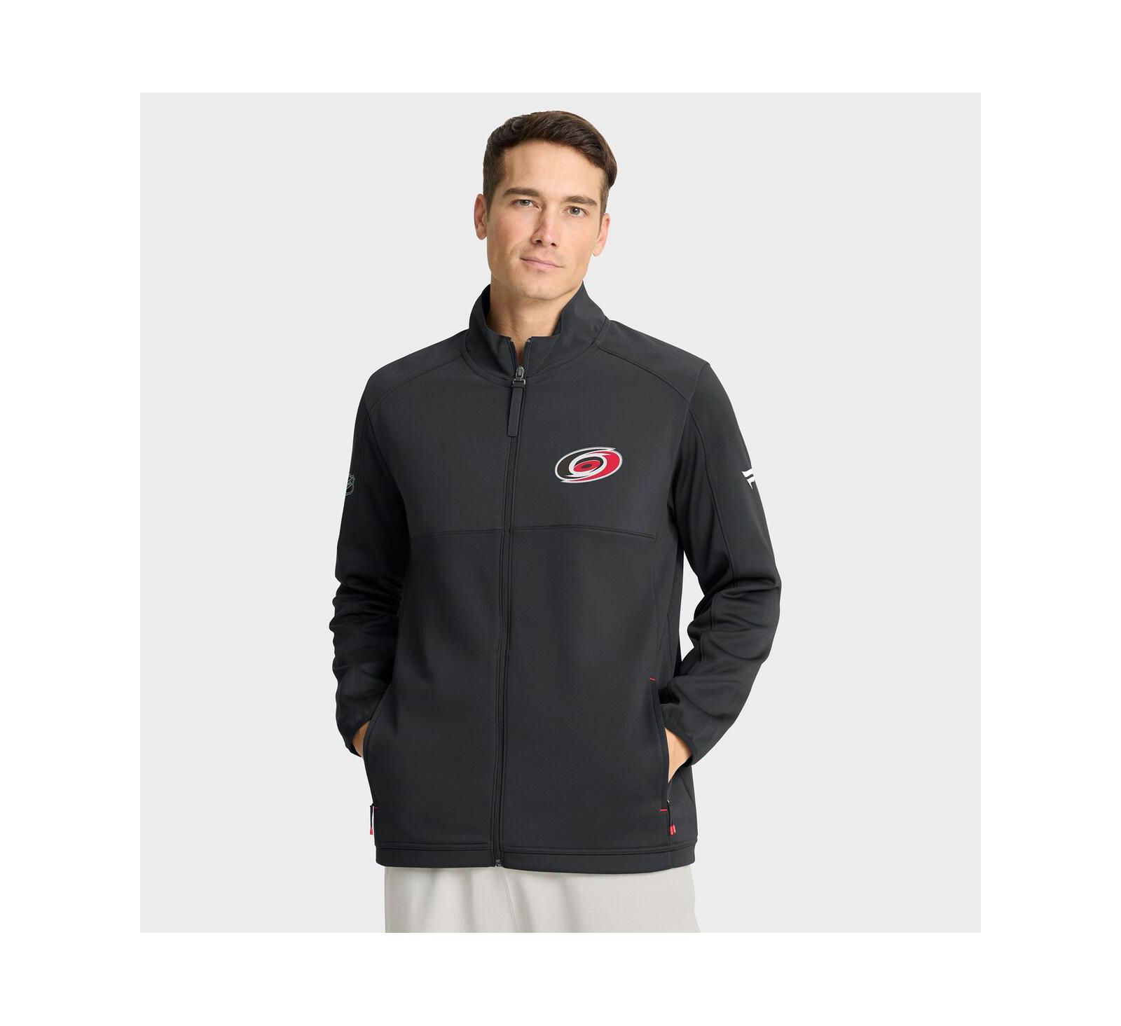Men's Black Carolina Hurricanes Authentic Pro Rink Full-Zip Jacket