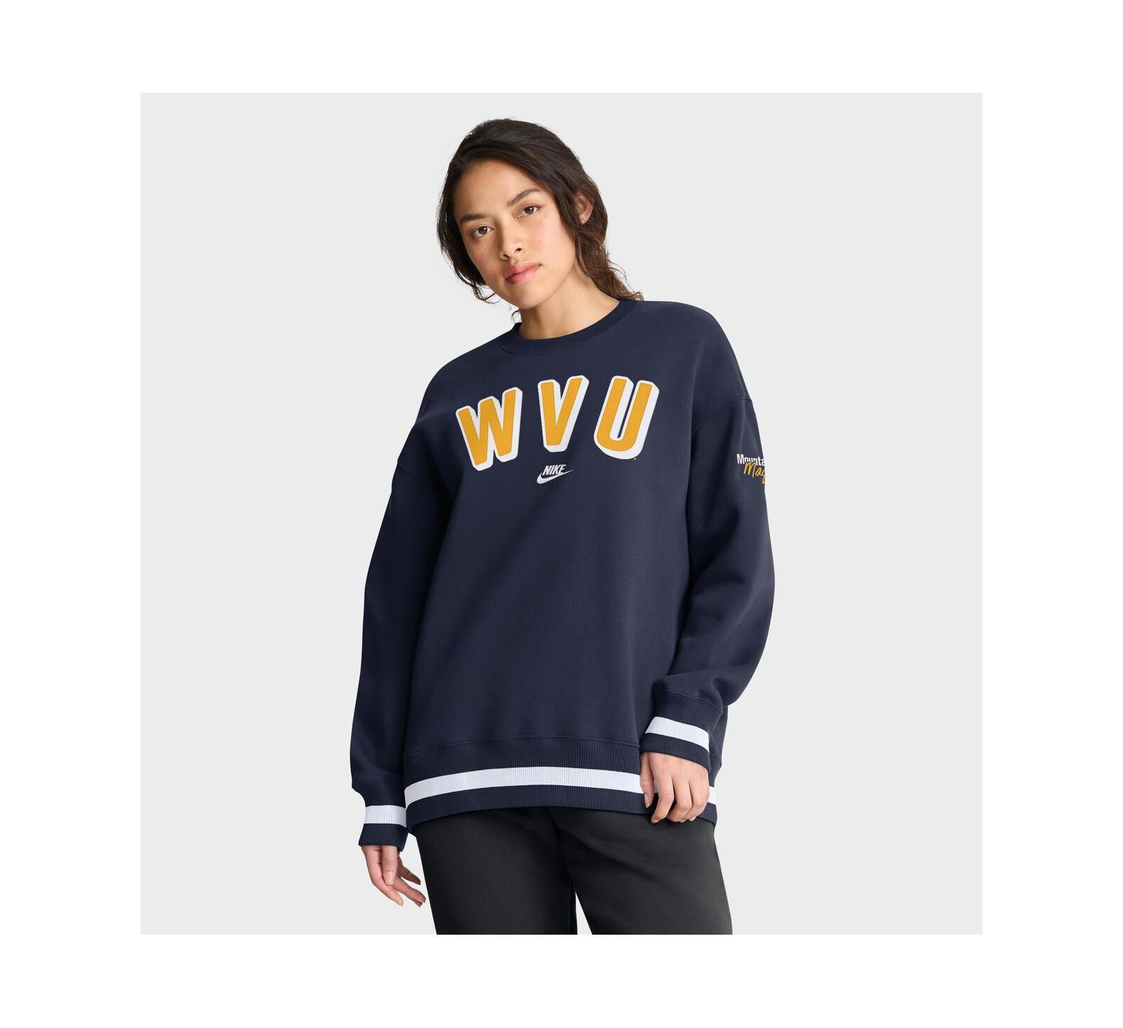 Women's Navy West Virginia Mountaineers Oversized Legacy Phoenix Sweatshirt