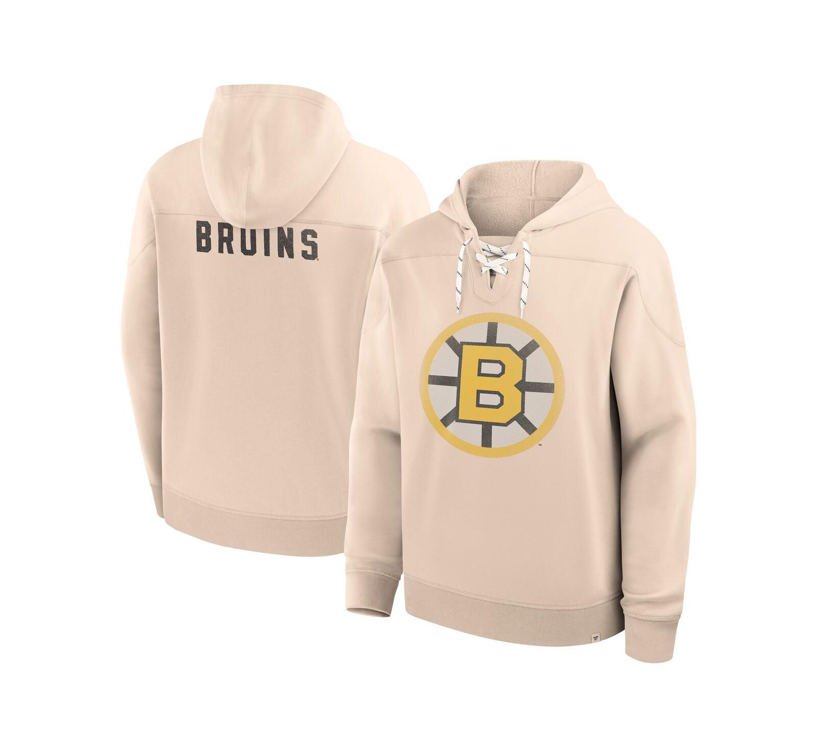 Мужское худи Fanatics Cream Boston Bruins Vintage