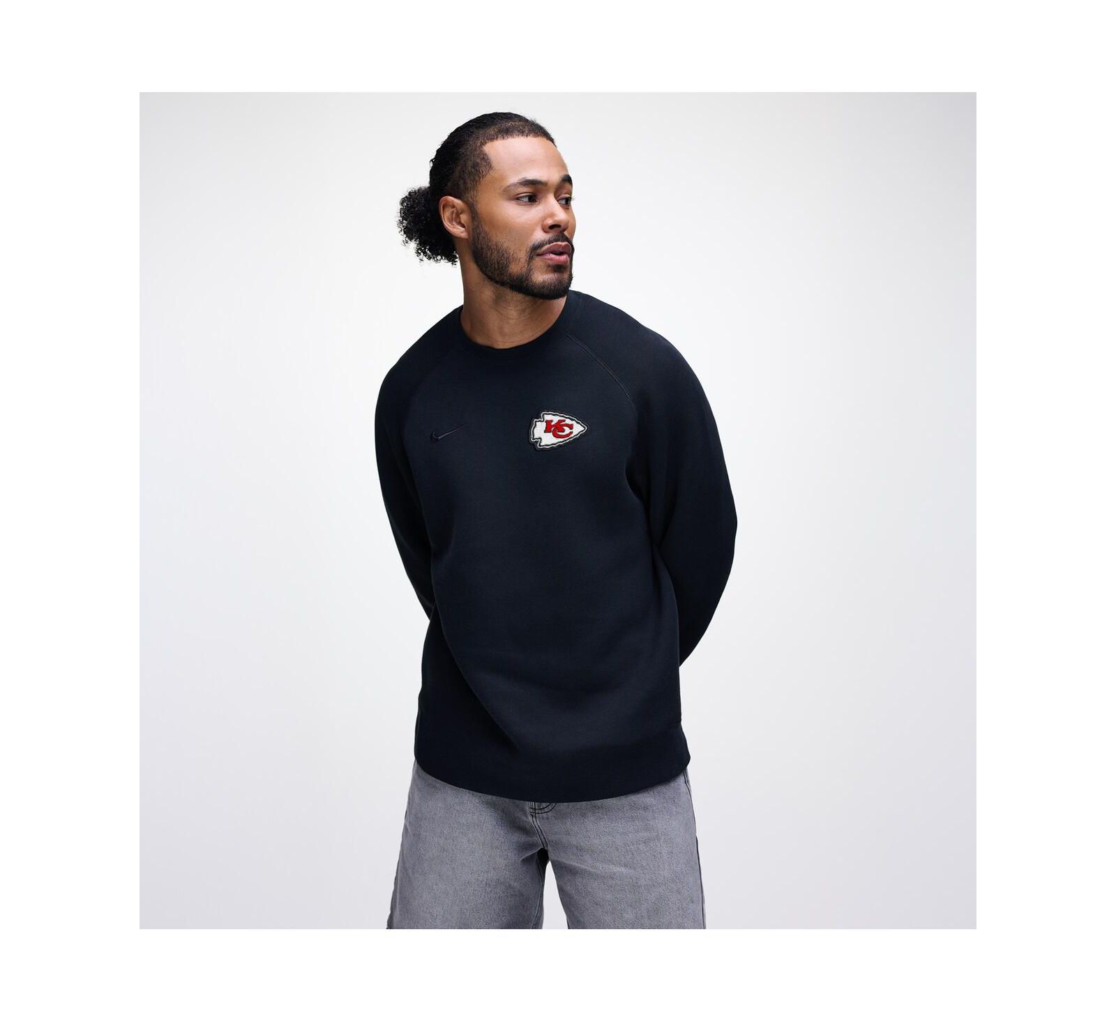 Nike Мужская черная толстовка Tech Fleece Raglan от Kansas City Chiefs