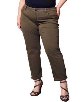 Женские брюки SLINK Jeans Color Mid Rise Forest