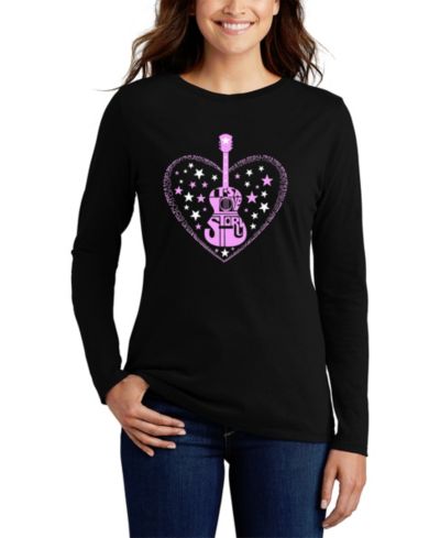 LA Pop Art Women's It's A Love Story  Word Art Long-Sleeve T-Shirt