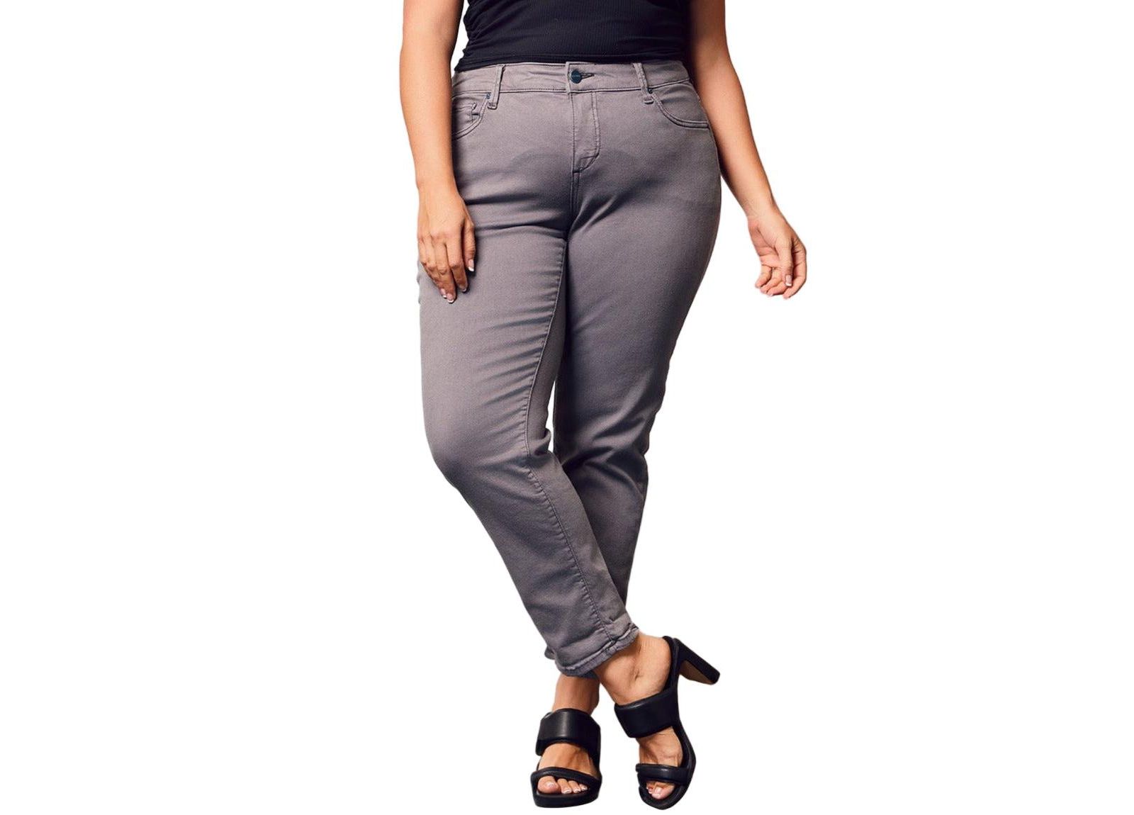 Женские джинсы SLINK Jeans Color Mid Rise Boyfriend Grey 25.5" Inseam