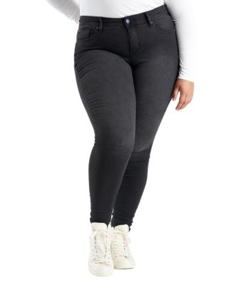 Женские черные джинсы SLINK Jeans с завышенной талией, скинни, длина 29" - Ballarie