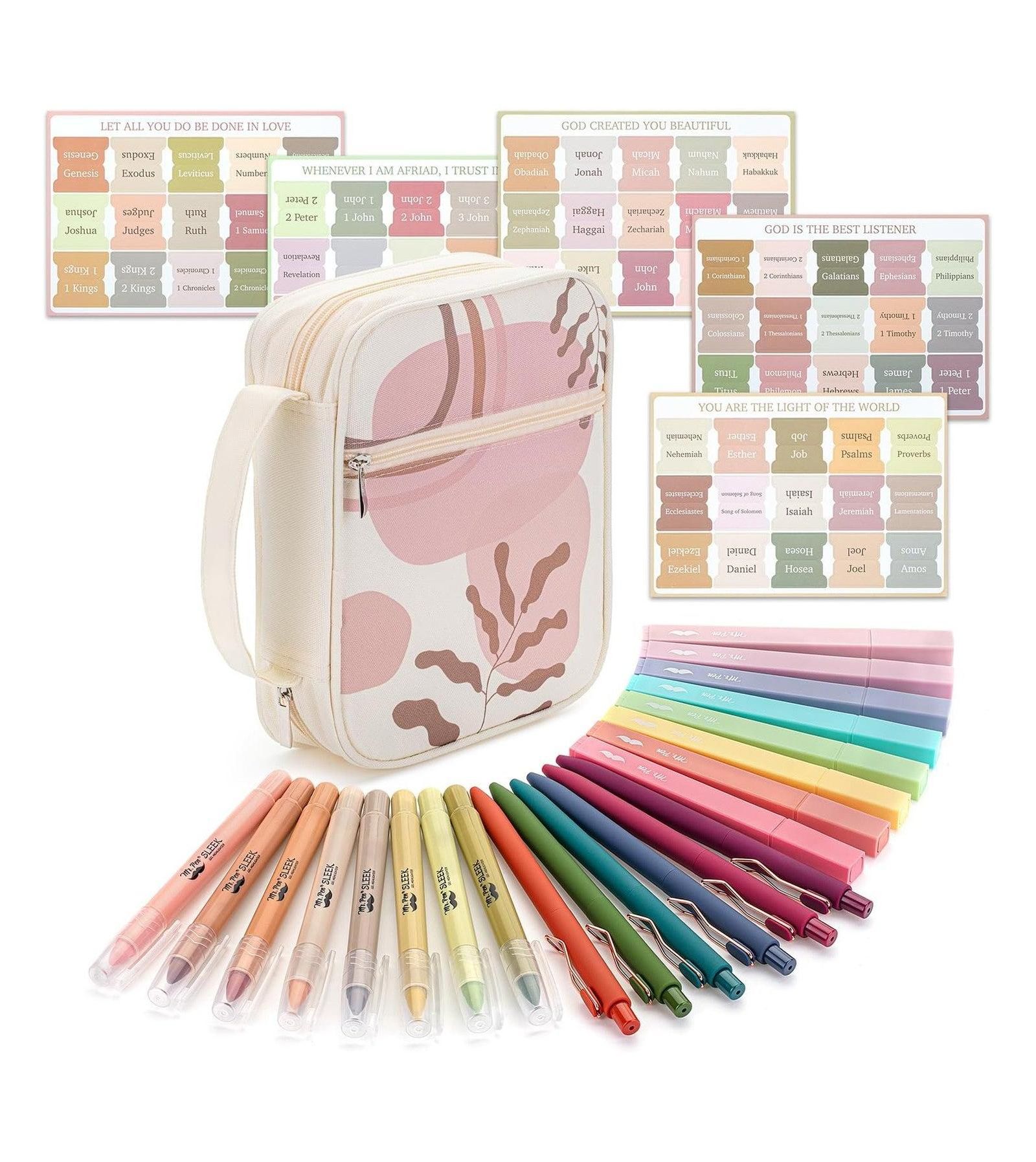 Mr. Pen Bible Journaling Kit, 24 Pcs, Bible Case, Bible Highlighter