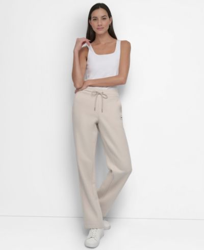 DKNY Sport Women's Tonal Logo Patch Relaxed Fit Track Pants