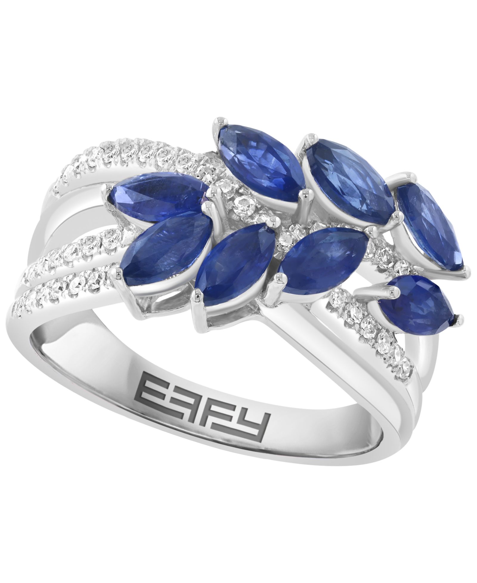 EFFY Collection Sapphire (1-1/4 ct. t.w.) & Diamond (1/5 ct. t.w.) Ring in 14k White Gold