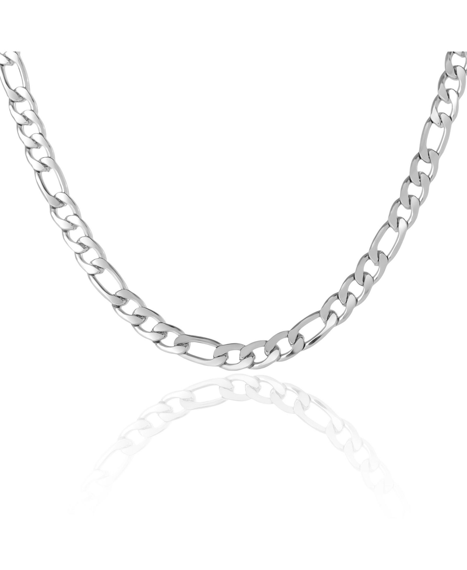 Мужское ожерелье Lucky Brand Figaro Chain Silver-Tone 22'' Links
