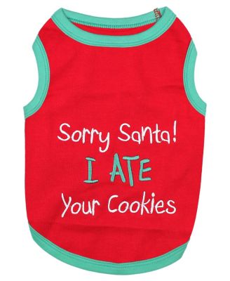 Parisian Pet праздничная футболка для собак Sorry Santa I Ate Your Cookies
