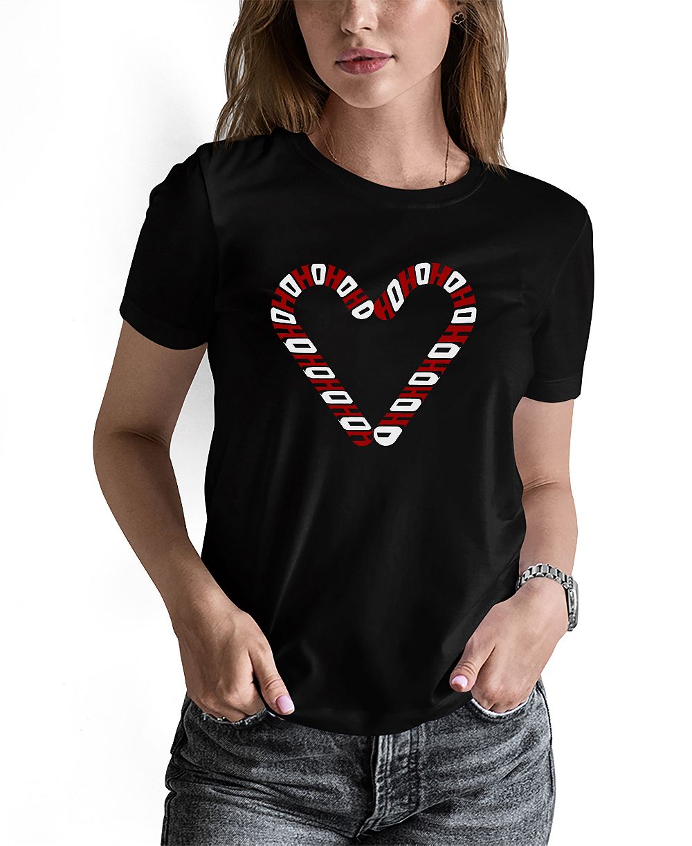LA Pop Art Women's Candy Canes Word Art Long-Sleeve T-Shirt