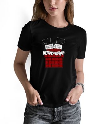 LA Pop Art женская длинная футболка с надписью Chimney Santa