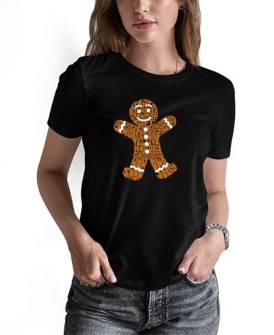 Футболка LA Pop Art Women's Gingerbread Word Art Long-Sleeve