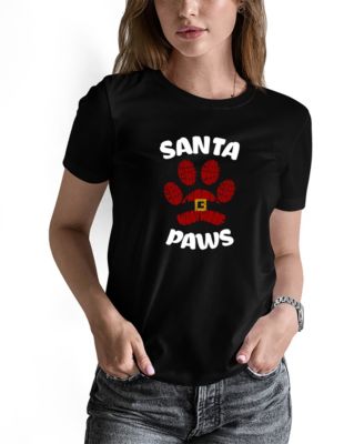 LA Pop Art женская длинная футболка с надписью Santa Paws