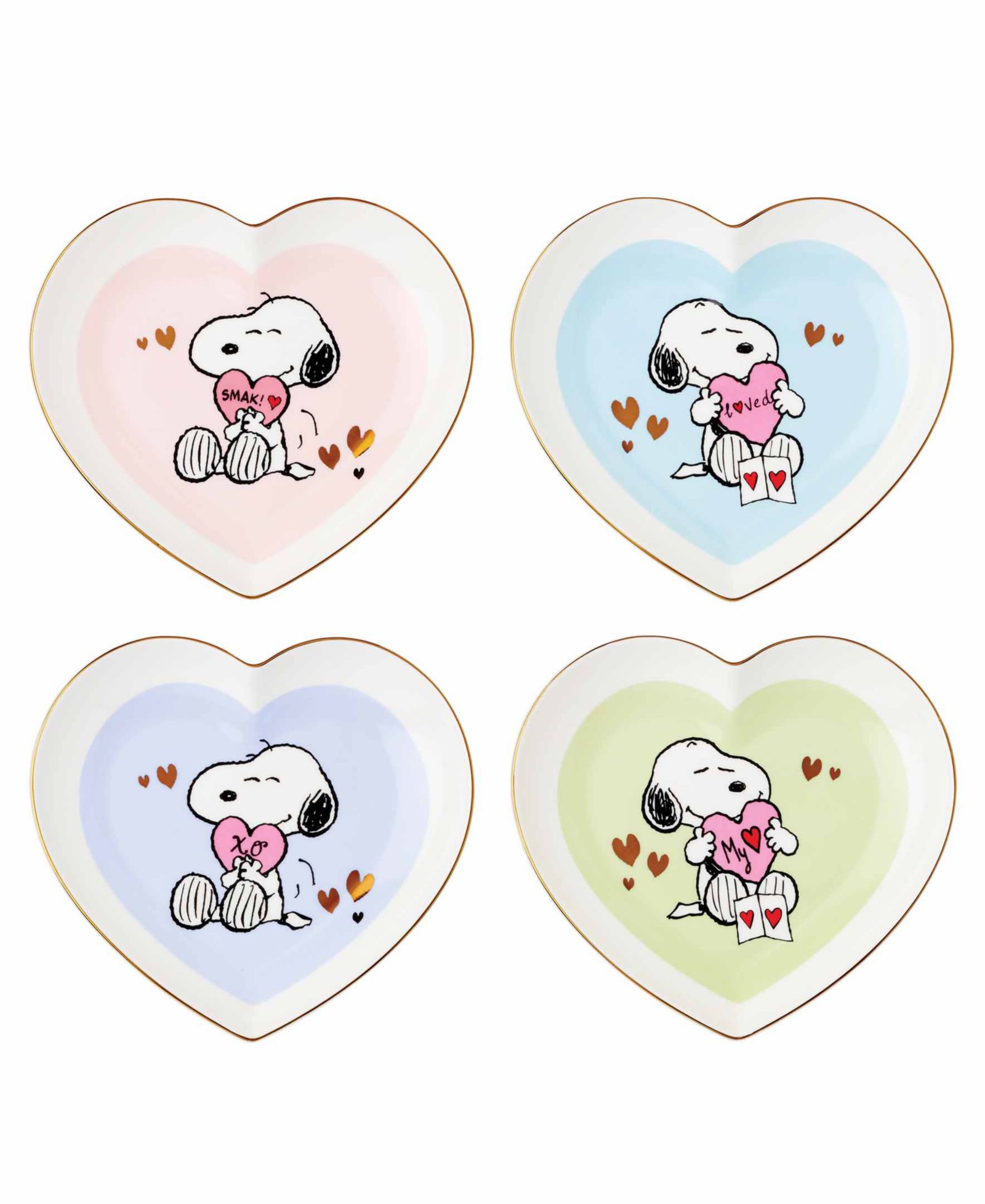 Набор тарелок Lenox Snoopy Valentine's Day, 4 шт