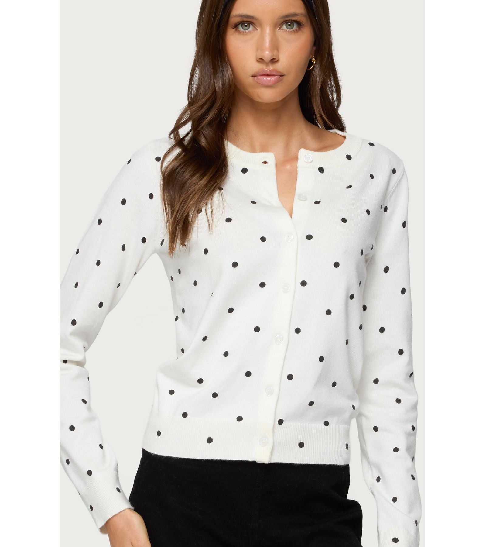 Edikted Женский вязаный кардиган Shea Polka Dot