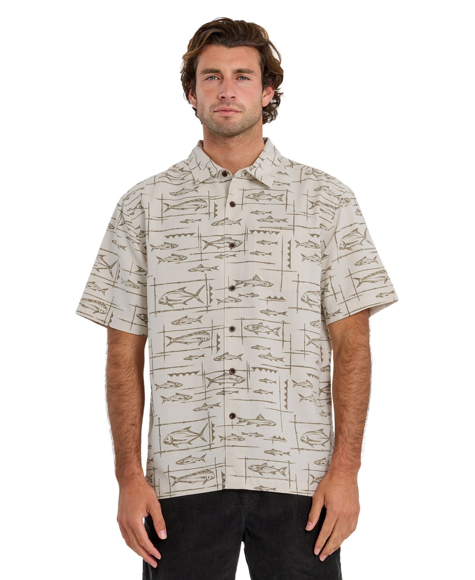 Мужская рубашка Quiksilver Waterman Men's Topanga Short-Sleeve