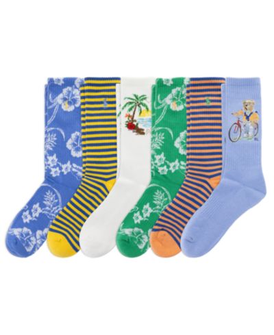 Polo Ralph Lauren Мужские напечатанные носки, 6 пар