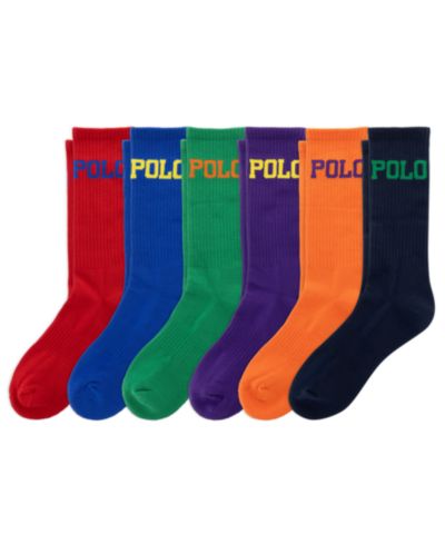 Мужские носки Polo Ralph Lauren Color Logo Crew 6-Pack