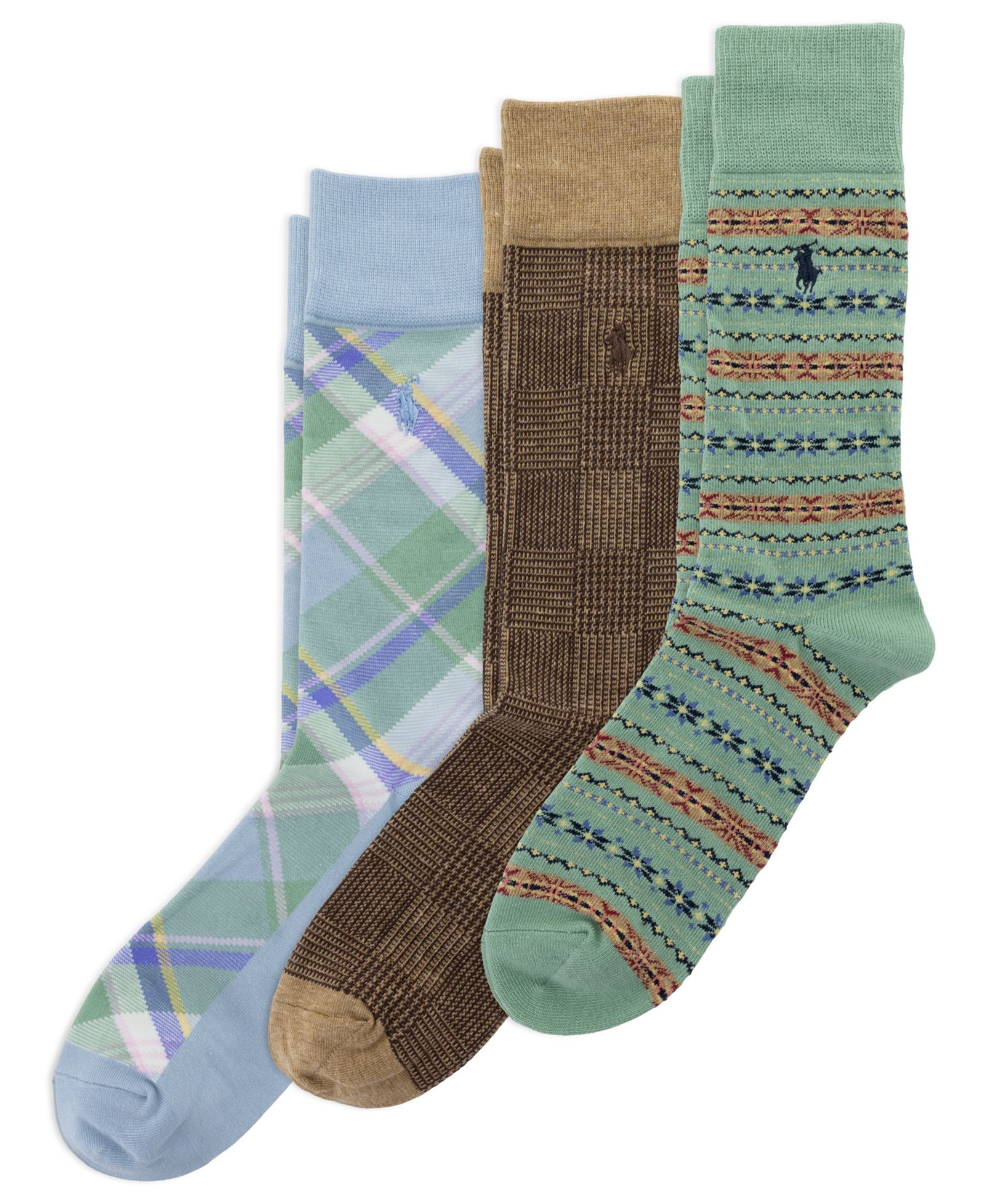Polo Ralph Lauren Men's Printed Crew Socks, 3-Pack