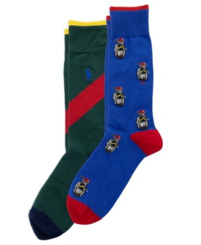 Polo Ralph Lauren Мужские носки Polo Society Mini Bear, 2-Pack