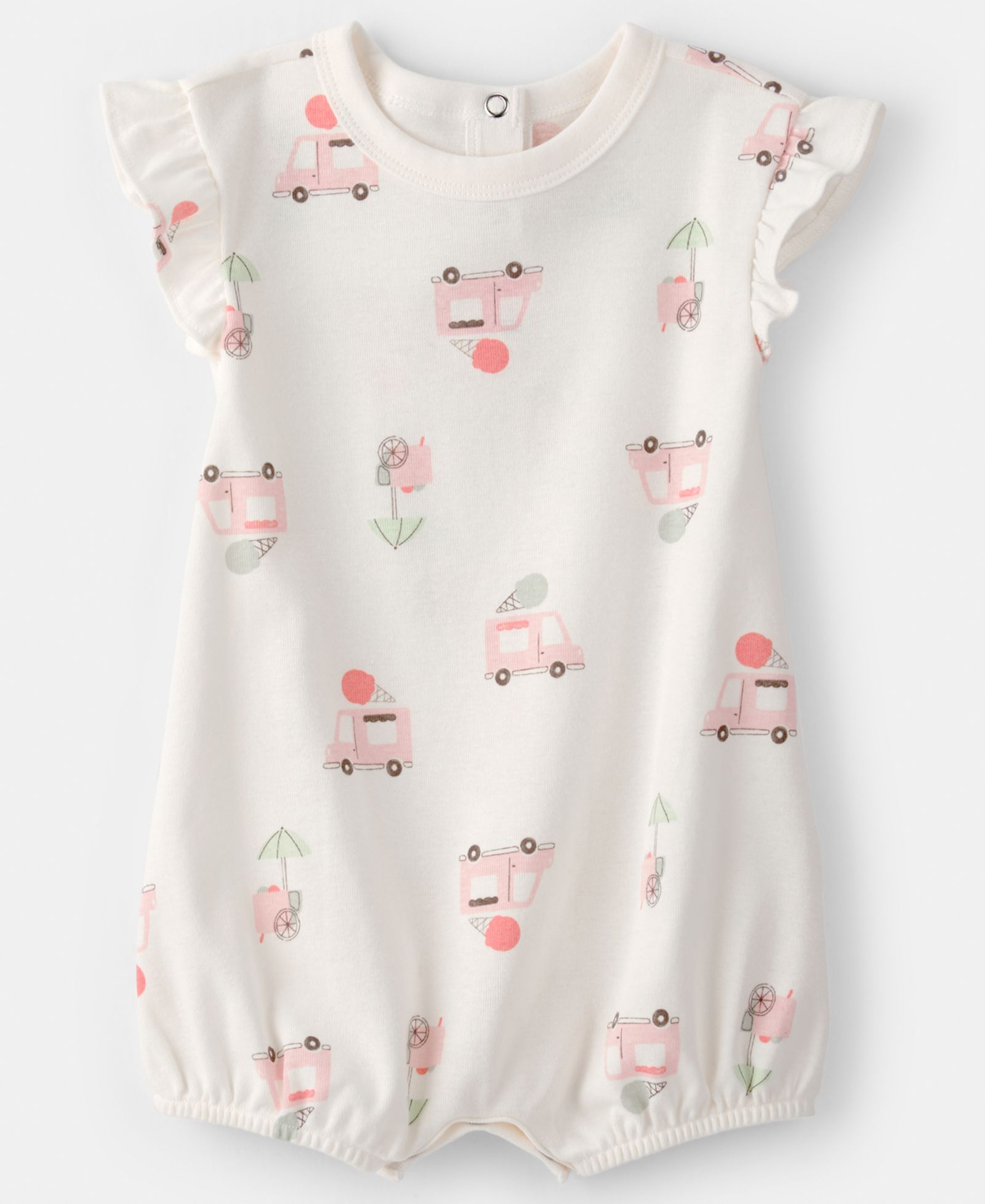 Ромпер Carter's Baby Girls' Ice Cream Truck Print Flutter-Sleeve