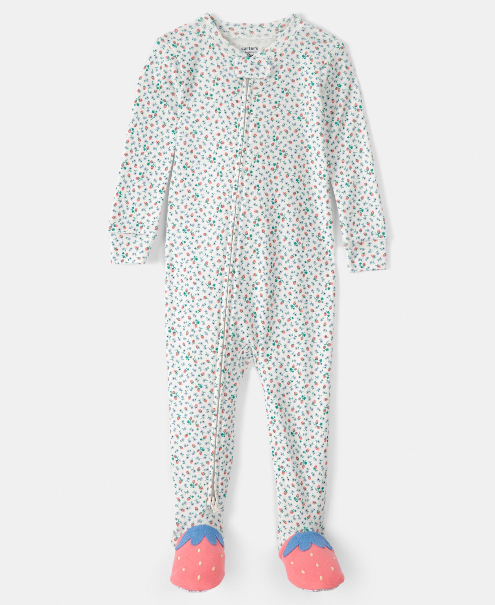 Детский комбинезон Carter's Baby Girls' Strawberry Snug-Fit One-Piece Pajama