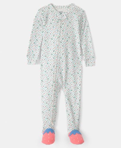 Детский комбинезон Carter's Baby Girls' Strawberry Snug-Fit One-Piece Pajama