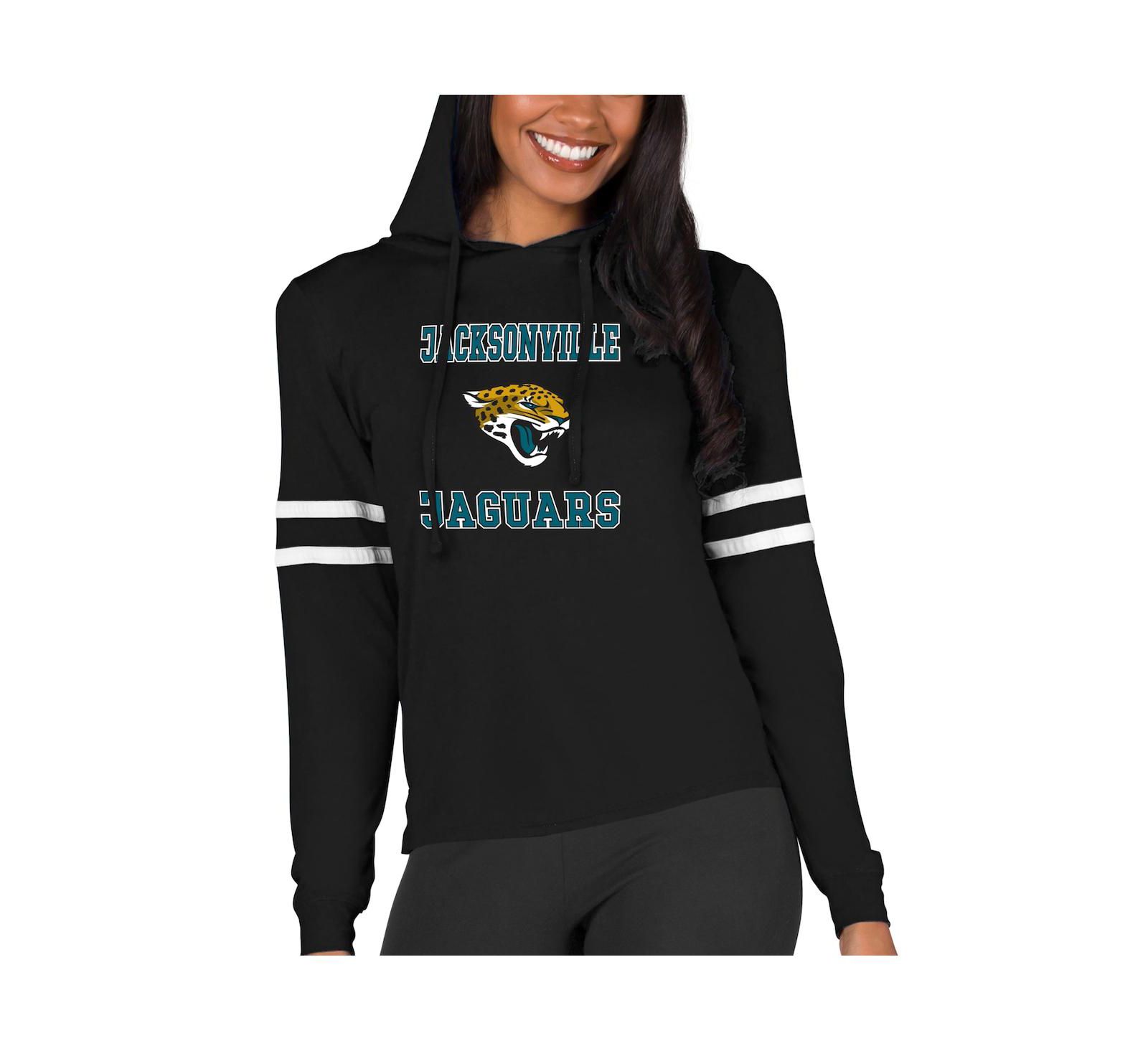 Женское черное легкое худи для отдыха Marathon Jacksonville Jaguars