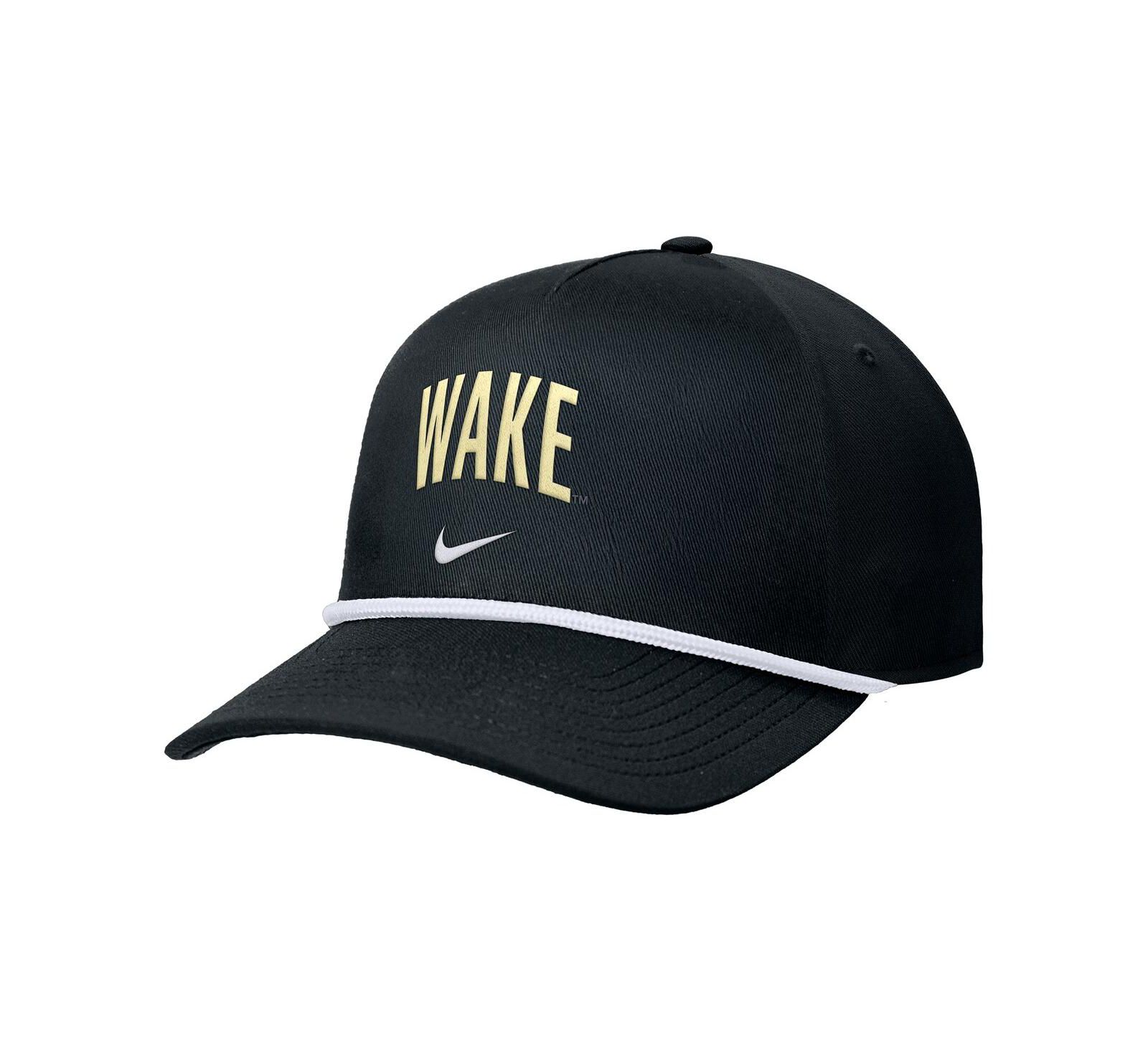 Мужская регулируемая кепка Nike Wake Forest Demon Deacons Rise Black