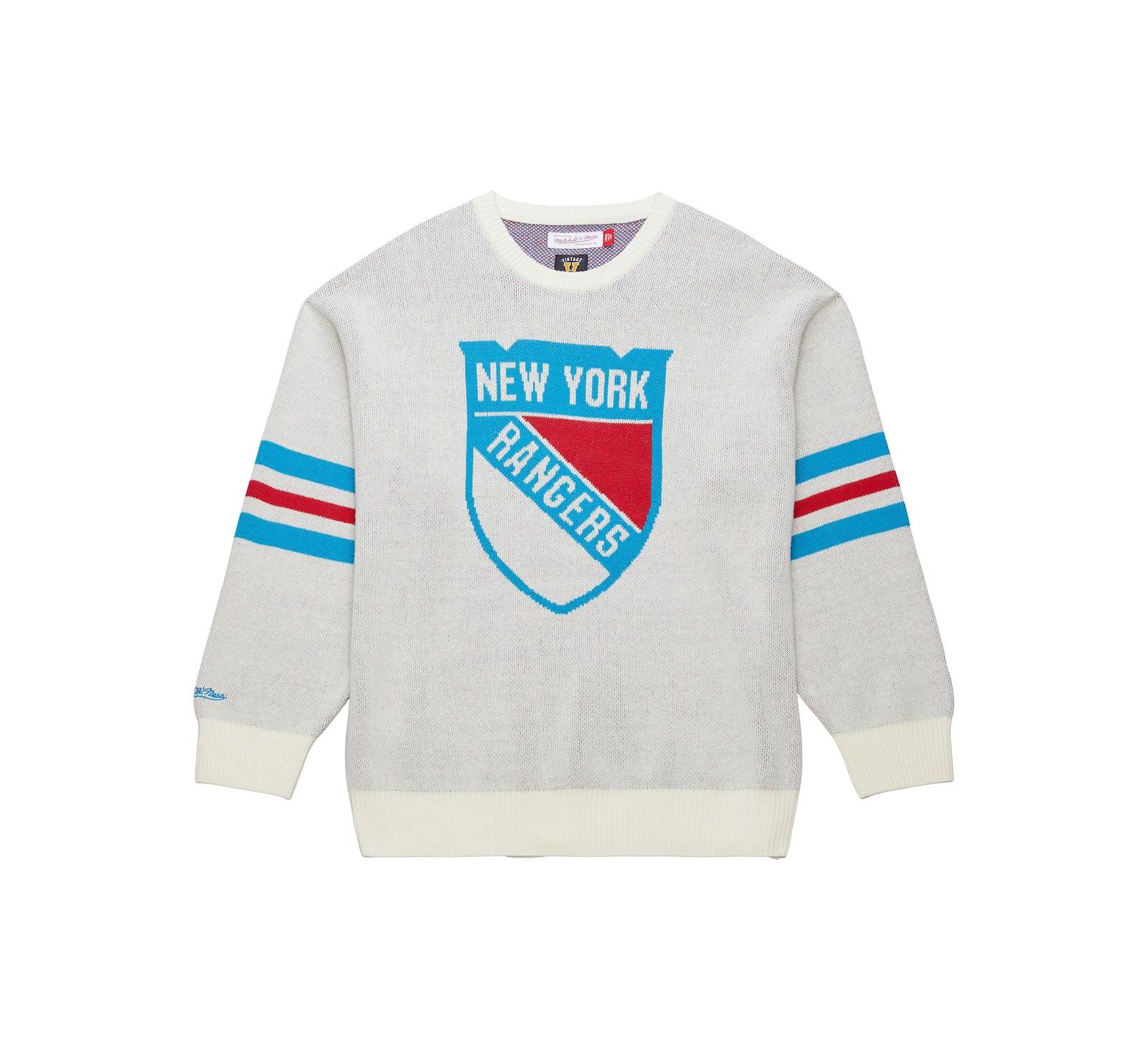 Мужской ретро-свитер с логотипом New York Rangers