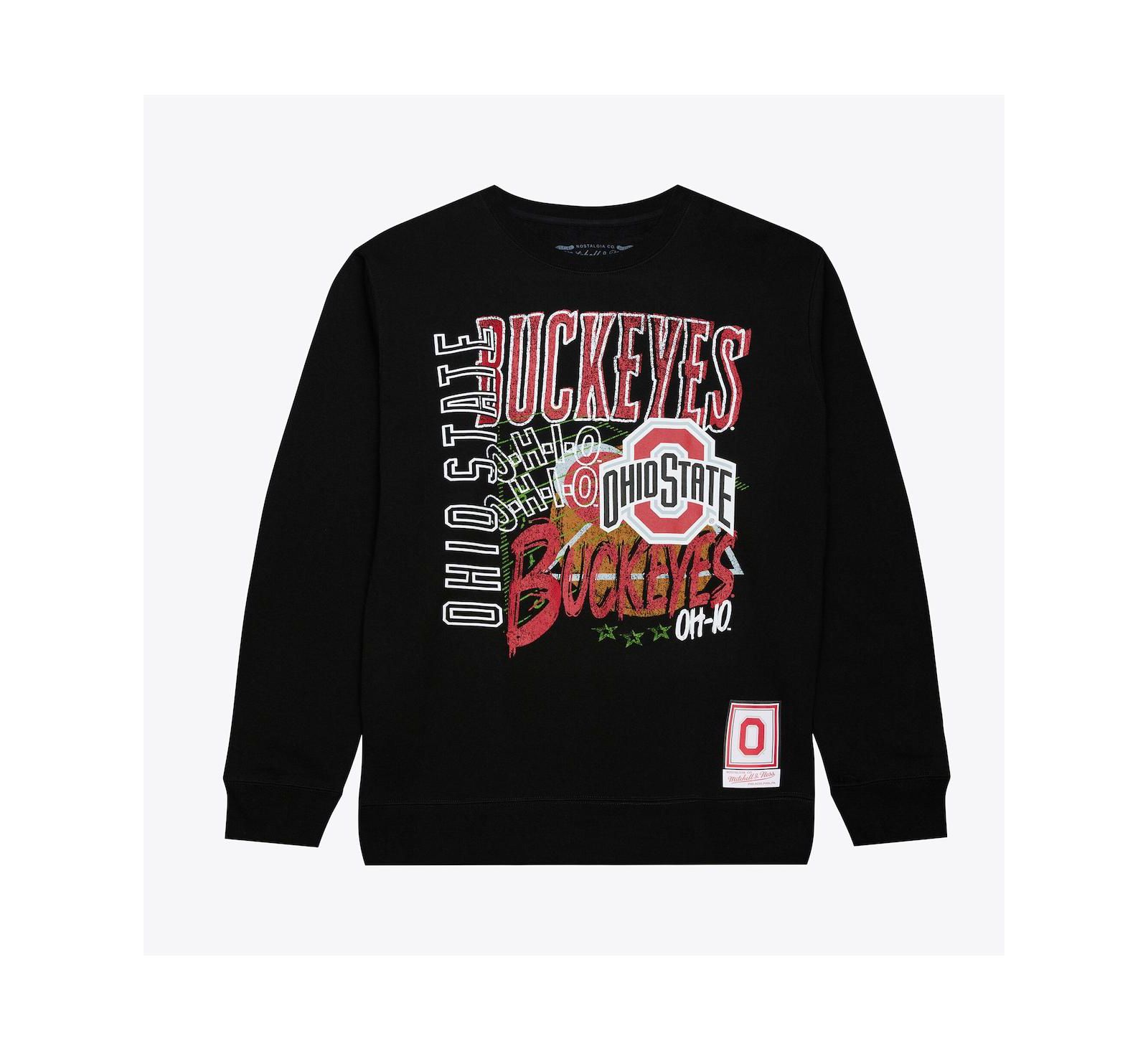 Мужская флисовая толстовка Mitchell & Ness Black Ohio State Buckeyes Half Time