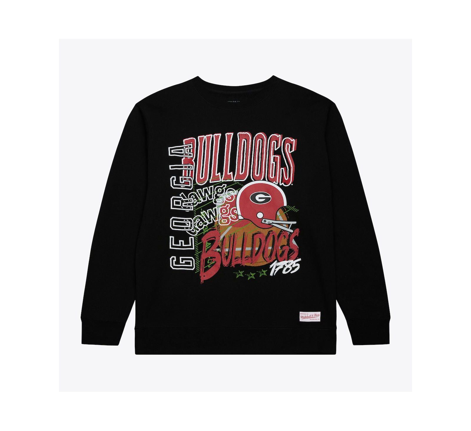 Мужская толстовка Mitchell & Ness Black Georgia Bulldogs Half Time Fleece