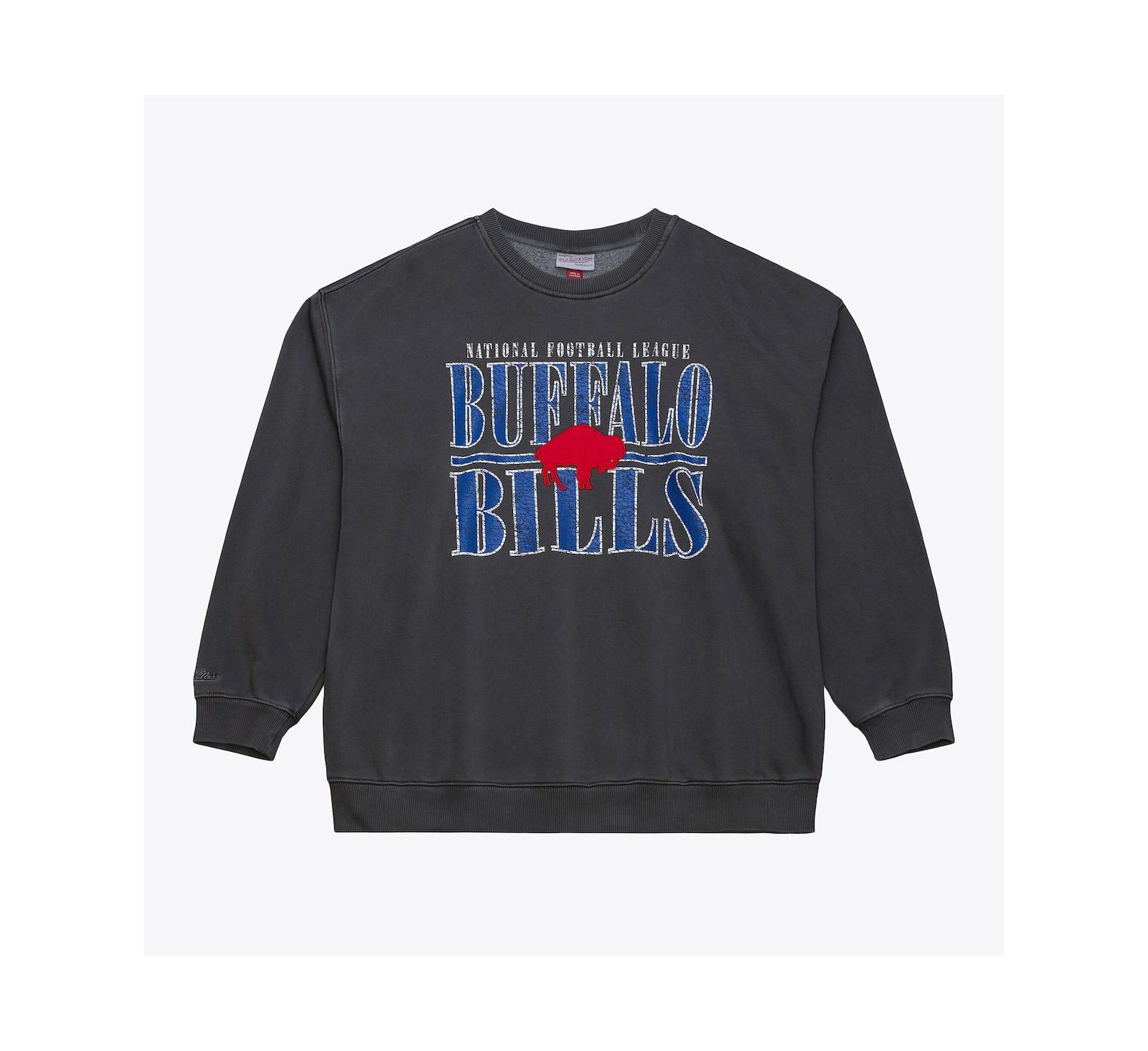 Мужской свитшот Mitchell & Ness Black Buffalo Bills Downtown Crew Logo