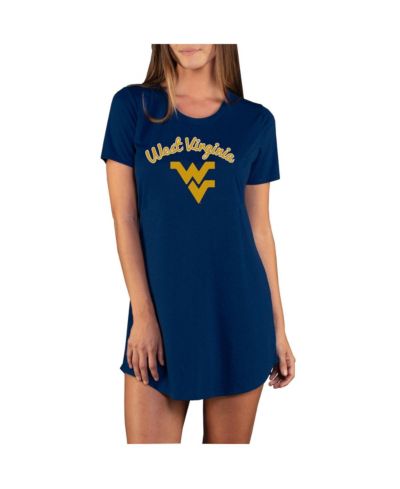 Женская ночная рубашка Concepts Sport Navy West Virginia Mountaineers Marathon