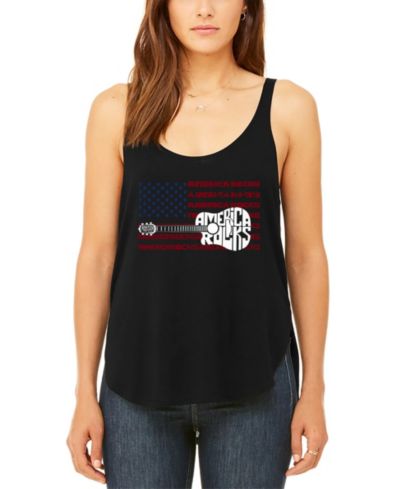 Женский топ LA Pop Art America Rocks Premium Word Art Flowy