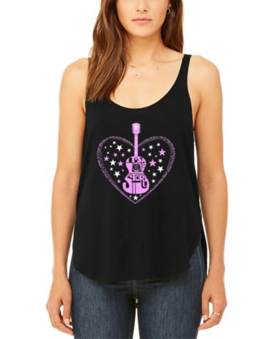 Женский топ LA Pop Art It's A Love Story Premium Word Art Flowy Tank
