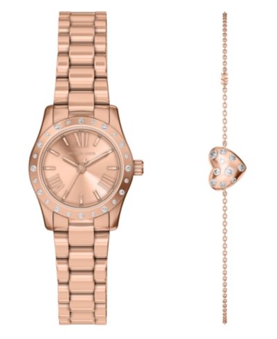 Michael Kors Женский набор часов и украшений Lexington из нержавеющей стали в цвете Rose Gold, 26mm