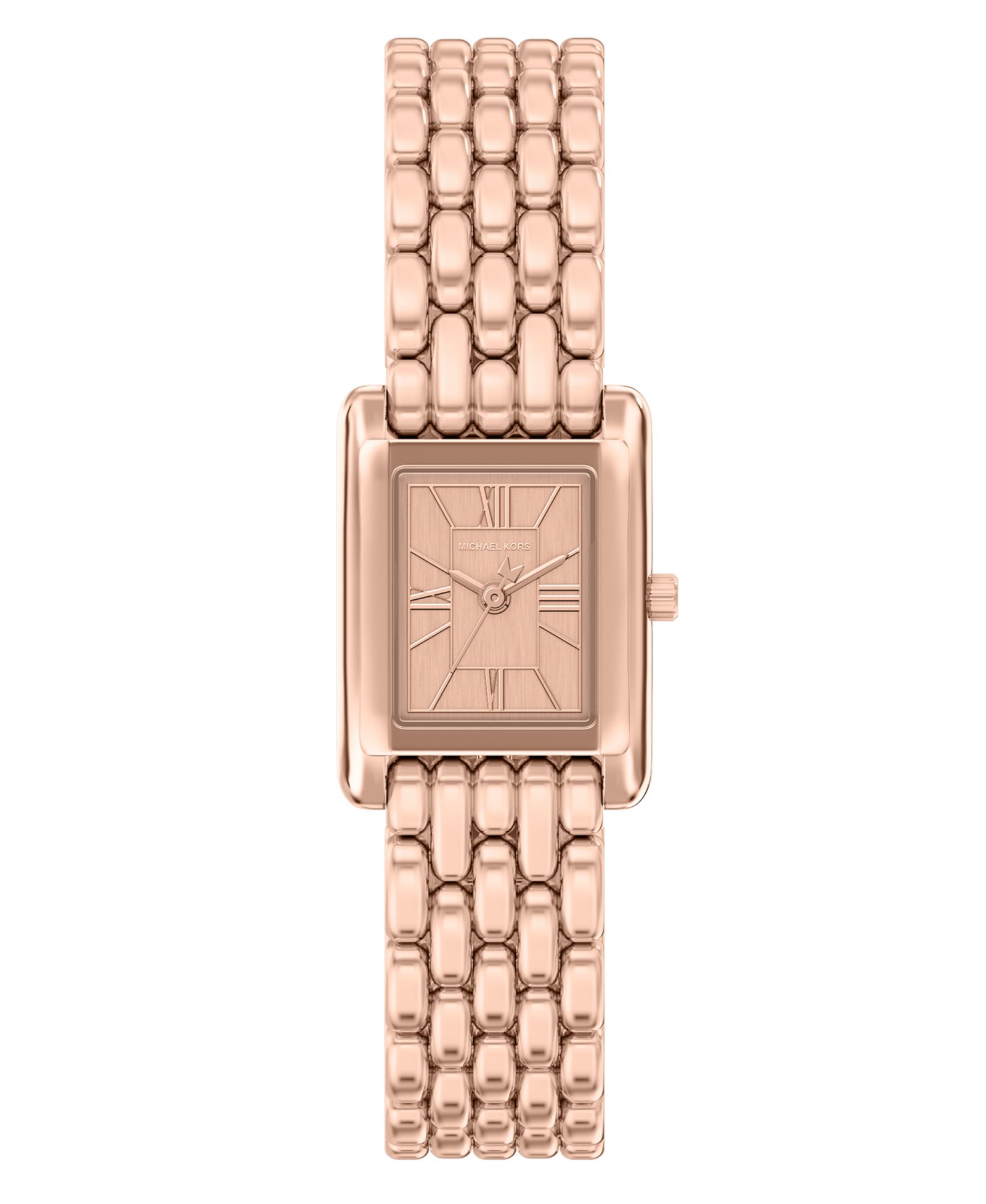Женские часы Michael Kors Essex Three-Hand Rose Gold-Tone Stainless Steel, 20mm