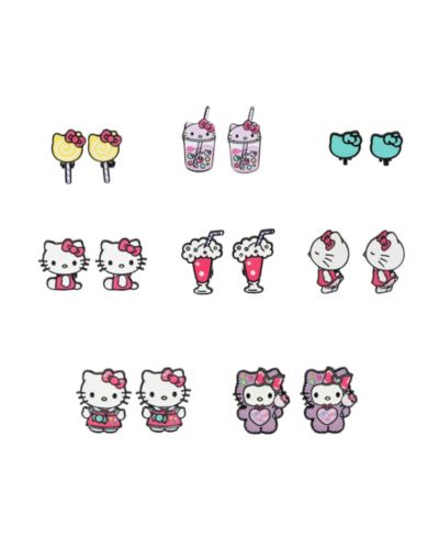 Hello Kitty набор сережек-клипс 8 пар
