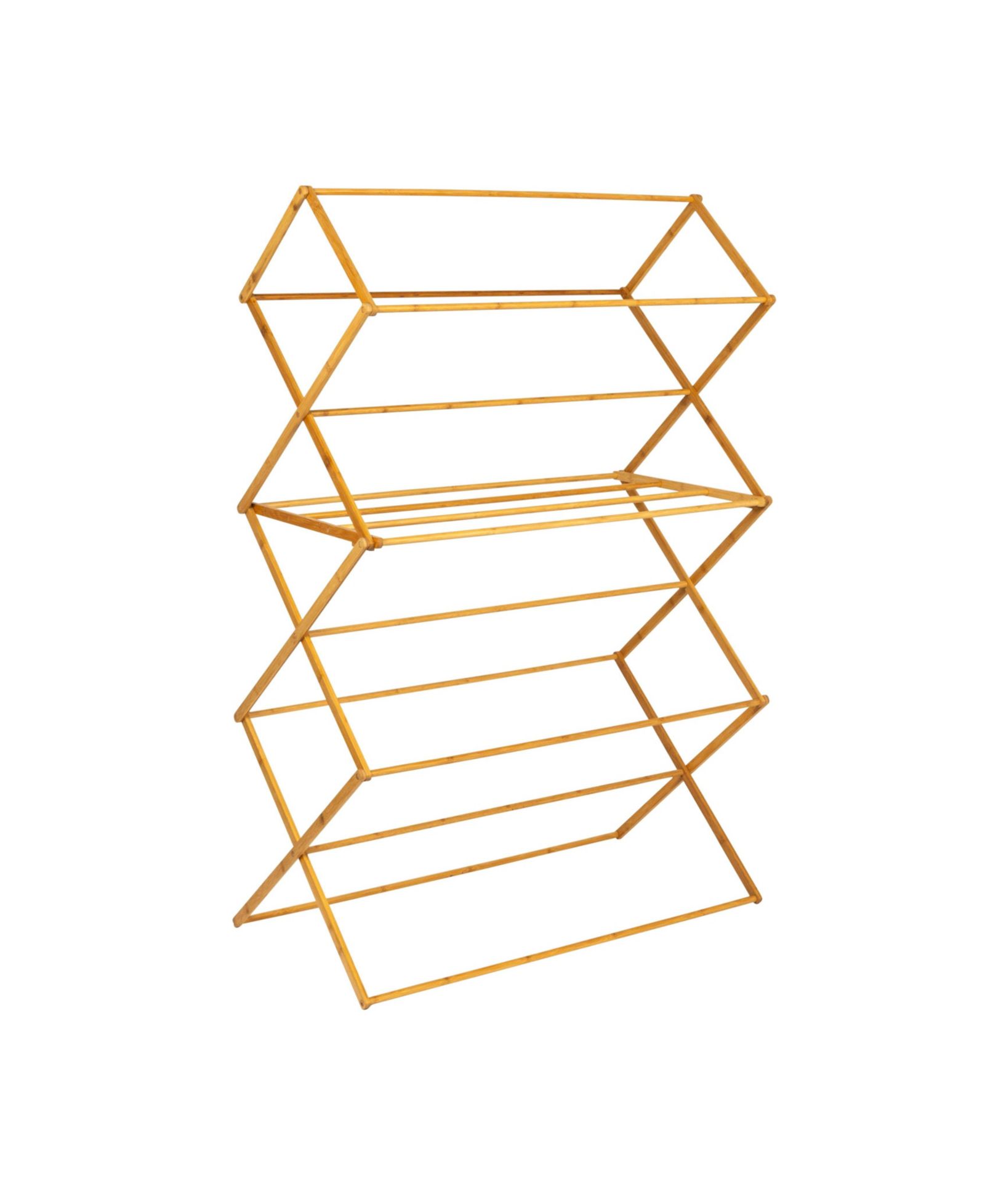 Household Essentials Bamboo Oversized Clothes Drying Folding Rack