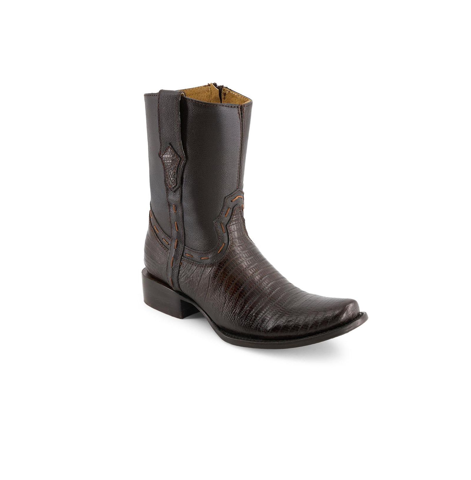Forastero Men's Leather Cowboy Boots with Square Toe